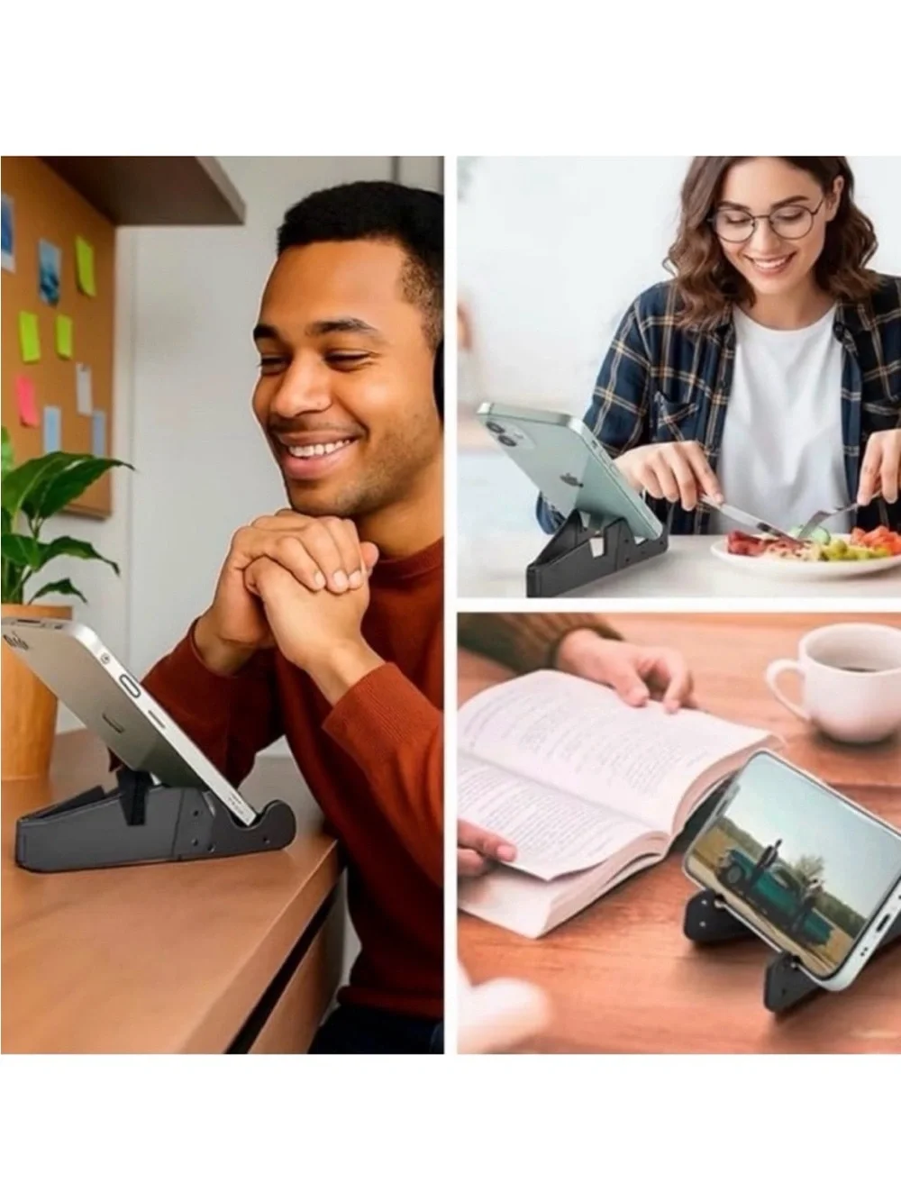 💞 New Red & Black Travel Universal Folding Phone Stand